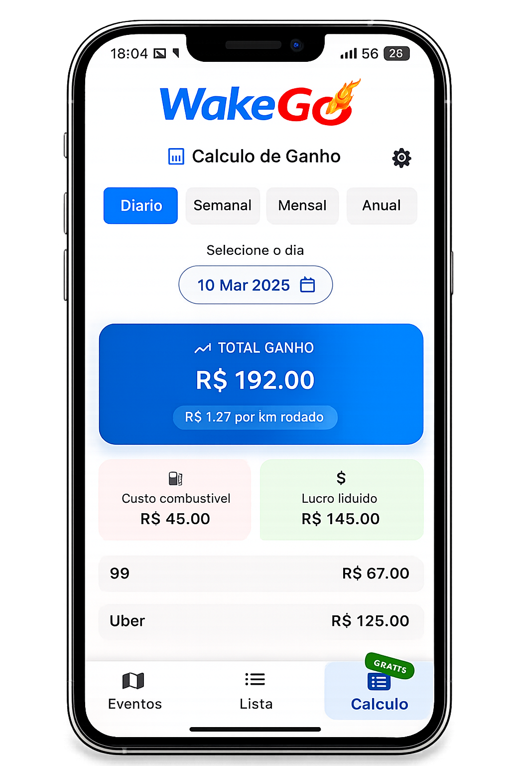 Sistema Financeiro WakeGo